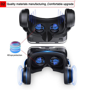 Hot!2019 Google Cardboard VR shinecon Pro Version VR Virtual Reality 3D Glasses +Smart Bluetooth Wireless Remote Control Gamepad