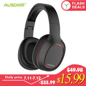 Ausdom M09 Bluetooth Headphone Over-Ear Wired Wireless Headphones Foldable Bluetooth 4.2 Stereo Headset with Mic Support TF Card