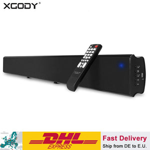XGODY 1013A 30W TV Soundbar Dual Bass Diaphragm Subwoofer for Home Theater Wireless Bluetooth Speaker for TV Aux RCA Sound Bar