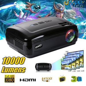10000 Lumens 1080P 3D LED Home Cinema Theater Projector TV/AV/VGA/HD High Definition Multimedia Interface Beamer