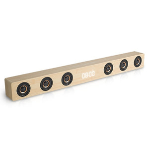 Wireless TV Soundbar Bluetooth Speaker 30W Sound Bar Hifi Stereo Sound Wooden Sound Bar with RCA AUX HDMI For TV Home Theater