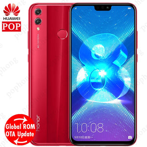 Original Huawei Honor 8X Mobile Phone 6.5 inch Screen 3750mAh Battery Android 8.2 Dual Back 20MP Camera Smartphone OTA Update