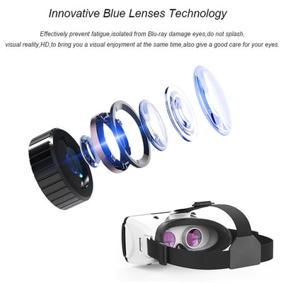 VR Shinecon Pro Virtual Reality 3D Glasses VR Google Cardboard Headset Glasses Virtual for 4-6.0 inch ios Android Smartphone