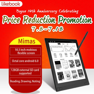 Likebook Mimas/note 10.3 inch eBook Reader Front Light Andord e-book reader Handwriting With Pencil And cover