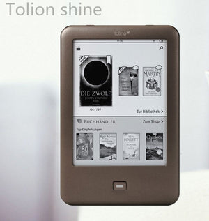 ebook reader Tolino Shine e Ink screen e-reader wifi  4G 6 inches e-ink display  the electronic book Lighted