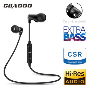 CBAOOO TC Ceramic Sport Bluetooth Earphone Wireless Headphone Stereo Waterproof Hi-Fi Stereo Bass Music Headset with Microphone