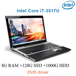 P8-2 black 8G RAM 128/256/512/1024G SSD i7 3517u 15.6" gaming laptop DVD driver HD screen business notebook computer