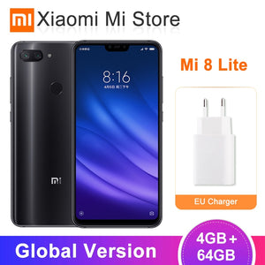 Global Version Xiaomi Mi 8 Lite 4GB 64GB Smartphone Snapdragon 660 Octa Core CPU 6.26" FHD+19:9 Full Screen 24MP Front Camera CE