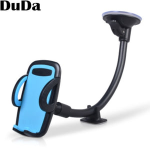 Luxury Long Arm Universal Mobile Cell Phone Car Holder Stand Windshield Mount For iPhone7 6S oppo find x ABS Material Support