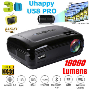 10000 Lumens 1080P Mini Projector 3D LED Home Cinema Theater Projector TV/\AV/VGA/HDMI Beamer For Home Theatre Movie