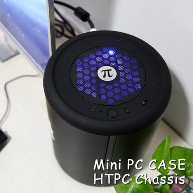 Hot Sale Dust Man Mini ITX Computer PC Case Small Mini HTPC Desktop Chassis Round Case Free cooler
