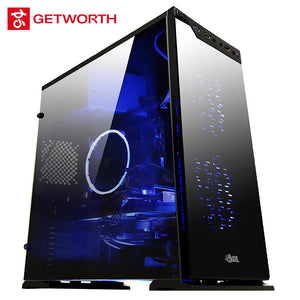 GETWORTH R32 Gamer Xtreme Gaming Desktop PC I5 7400 RX580 8G RAM 1TB HDD WIFI Win10 Home Cool CPU Cooler VR Ready MATX