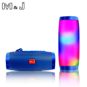 Wireless Bluetooth Speaker LED Portable Boom Box Outdoor Bass Column Subwoofer Sound Box  with Mic Support TF FM USB Subwoffer