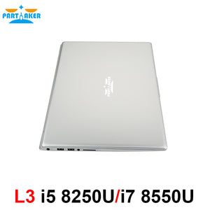 Partaker L3 Newest 15.6 Inch Laptop i5 8250U i7 8550U Quad Core UltraSlim Laptop Computer Backlit Keyboard with Bluetooth WiFi