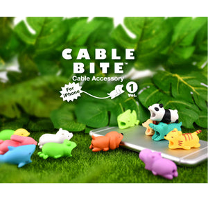 Universal Cable Bite Cartoon Stub Take a Bite Mobile Phone Accessories for iPhone 8 Plus X Charger Port Dust Plug Cable Styling