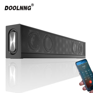 DOOLNNG 20W Bluetooth Speaker Home Theater Soundbar Super Bass Portable Wireless Computer PC TV Speaker Subwoofer Mic FM Radio