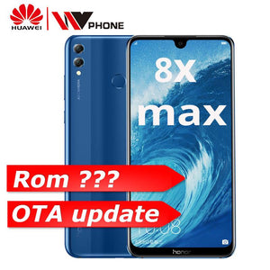 Huawe Honor 8X Max 7.12'' big Screen OTA update Smartphone Dual Camera Android 8.1 Octa Core 4900mAh battery fingerprint ID