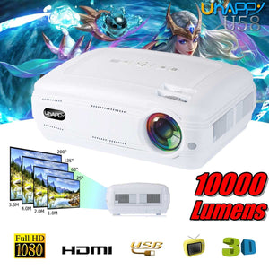 10000 Lumens 1080P 3D LED Home Cinema Theater Projector TV/\AV/VGA/HDMI Multimedia Beamer