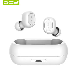 QCY QS1 T1C Mini Dual V5.0 Bluetooth Earphones True Wireless Headsets 3D Stereo Sound Earbuds Dual Microphone With Charging box