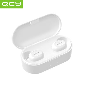 QCY QS2 TWS Mini Dual V5.0 Bluetooth Earphones True Wireless Headsets 3D Stereo Sound Earbuds Dual Microphone With Charging box