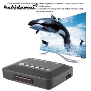 kebidumei 1080P HD Media player TV Videos for SD MMC RMVB MP3 Multi TV USB HDMI Media Player Box Support USB Hard Disk drive