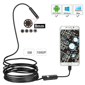 1080P Full HD USB Android Endoscope Camera IP67 1920*1080 1M 2M 5M Micro Inspection Video Camera Snake Borescope Tube