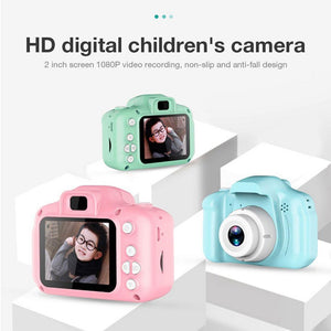 2 Inch HD Screen Chargable Digital Mini Camera Kids Cartoon Cute Camera Toys Outdoor Photography Props for Child Birthday Gift