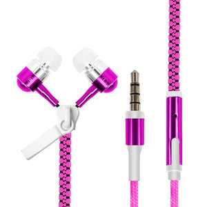 Glowing Zipper Headphones Luminous Headset Sport Earbuds Music Wired Earphones for iPhone Samsung Xiaomi 3.5mm headset Plug