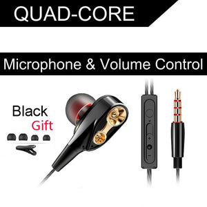 Lamellate Stereo Wired Earphone Headphone 2 Dynamic Super Bass For Xiaomi Samsung Huawei Phone Mp3 Earphone 3.5mm With Mic Jack