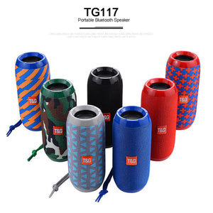 Portable Speaker Wireless Bluetooth Speakers TG117 Soundbar Outdoor Sports Waterproof Support TF Card FM Radio Aux Input