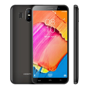 Global Version HOMTOM S17 Android 8.1 Smartphone Quad Core 5.5inch Fingerprint Face Unlock 2G RAM 16G ROM 13MP+8MP Mobile Phone