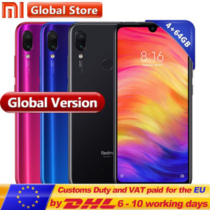 Global Version Xiaomi Redmi Note 7 4GB 64GB Smartphone Snapdragon 660 Octa Core 4000mAh 2340 x 1080 48MP Dual Camera Cellphone